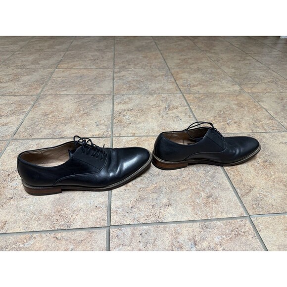 Aston Grey Black Leather Men’s Size 10 Oxfords Lavorazione Artigianale Handmade main image 7